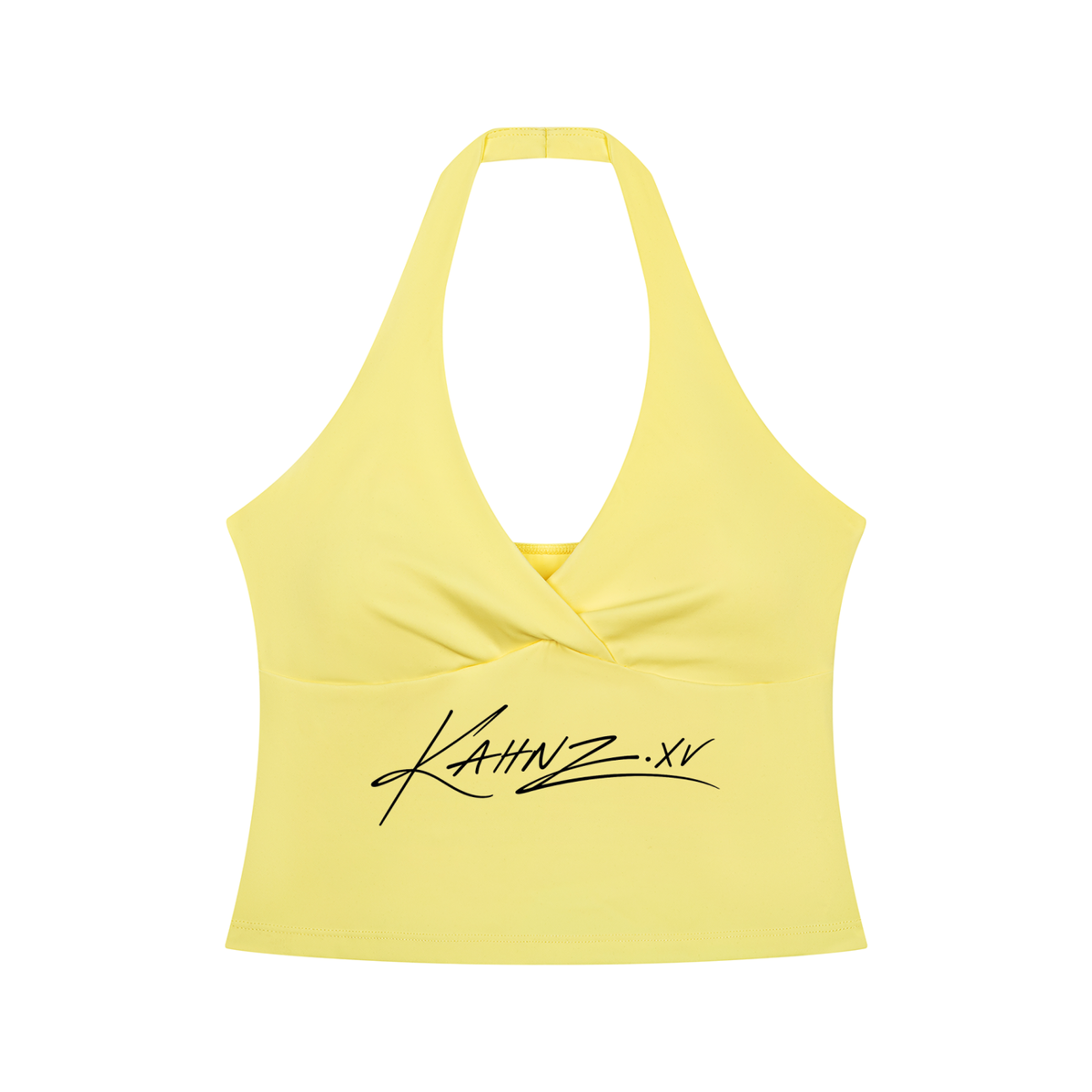 Kahnz Women’s Ruched Halter Yoga Tank Top