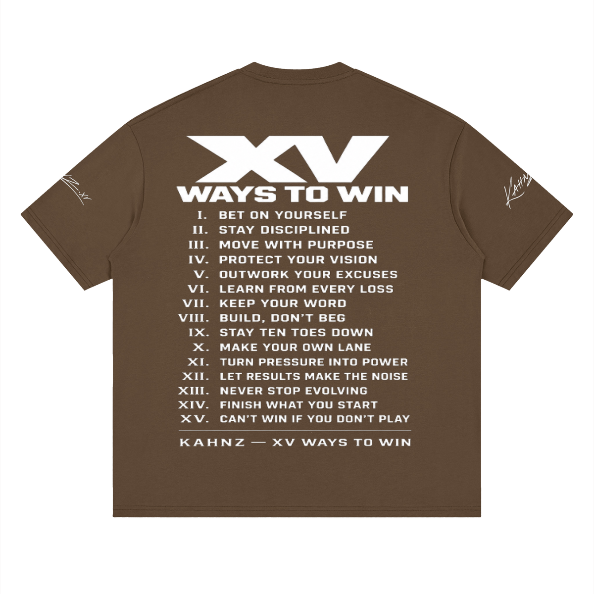 XV WAYS Streetwear Loose Drop Shoulder T-Shirt