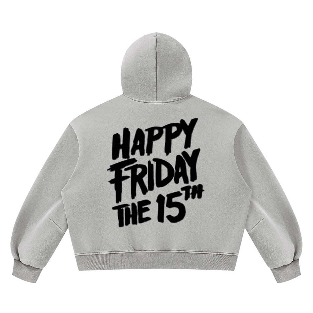Friday the 15th Unisex Vintage Wash Boxy Fleece Hoodie