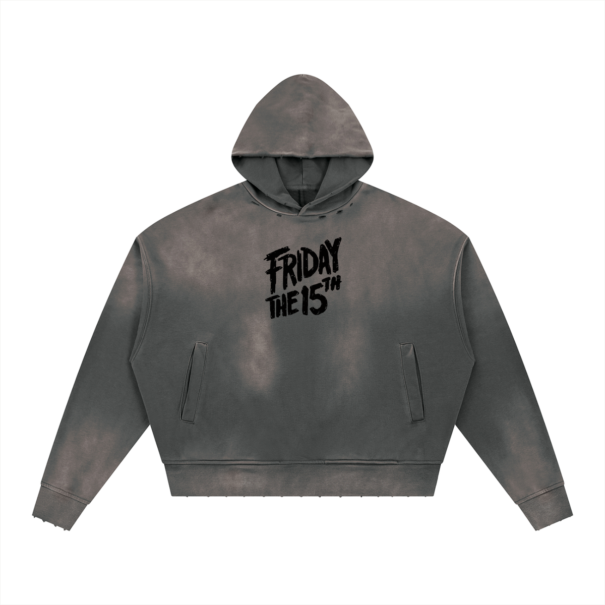 Friday the 15th Sunfade Distressed Boxy Hoodie