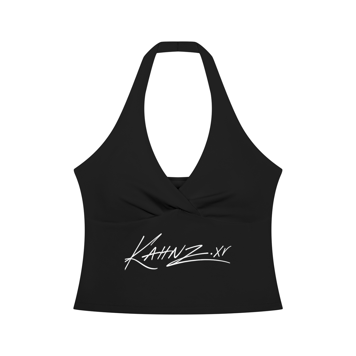 Kahnz Women’s Ruched Halter Yoga Tank Top