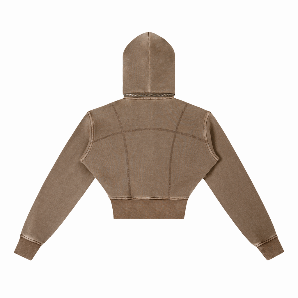 XV Vintage Washed Cropped Fleece Hoodie