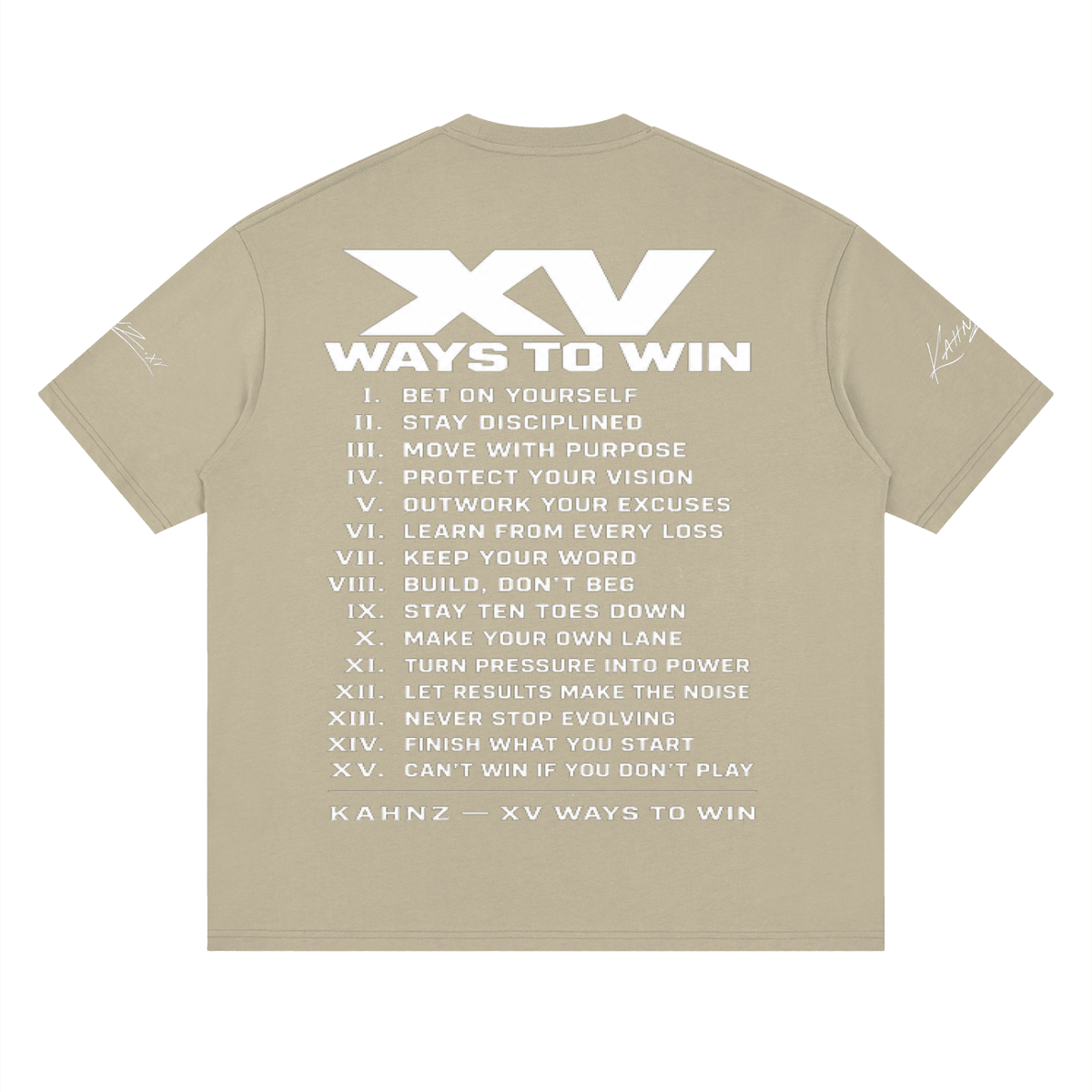 XV WAYS Streetwear Loose Drop Shoulder T-Shirt
