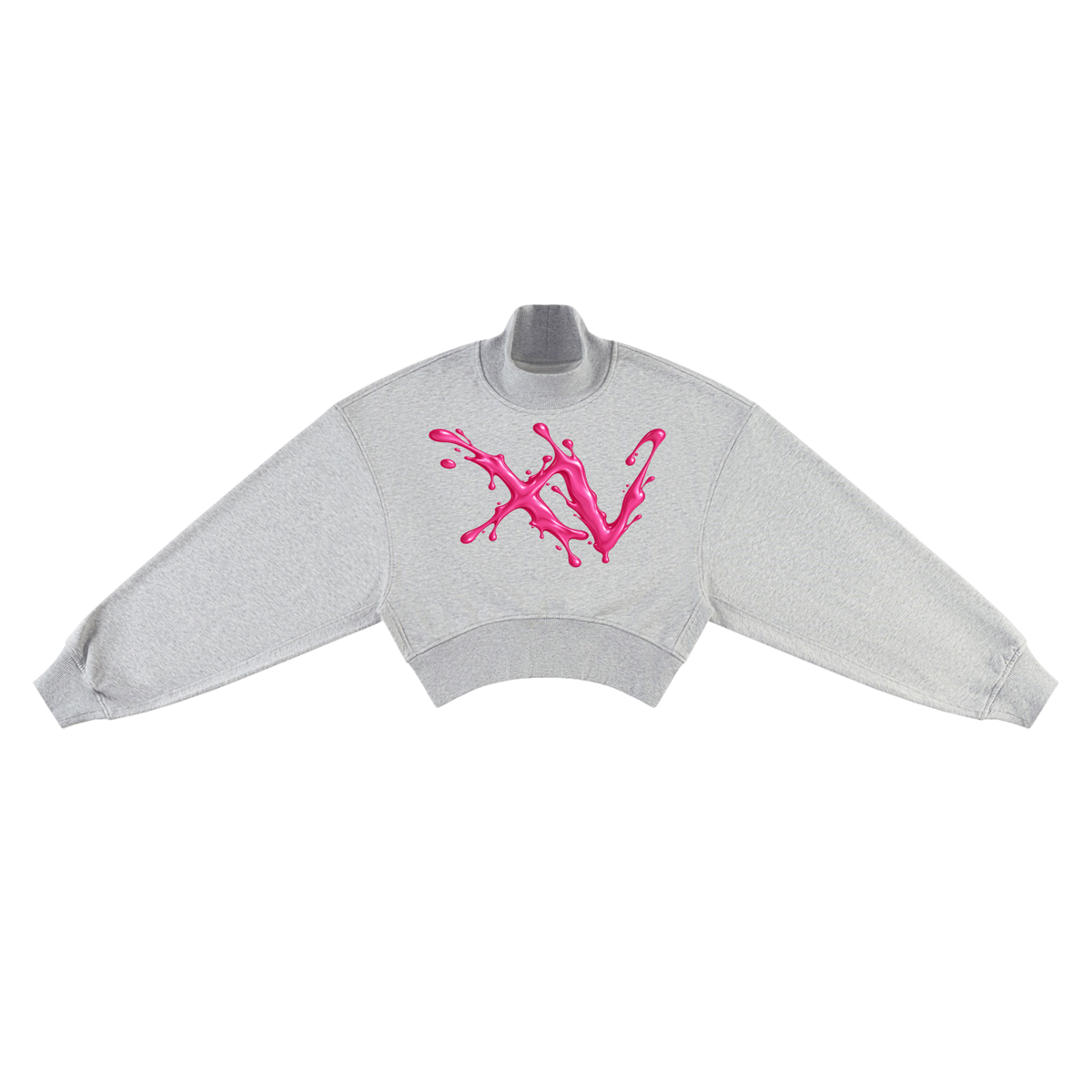 Women's Crop Mock Neck Sweatshirt