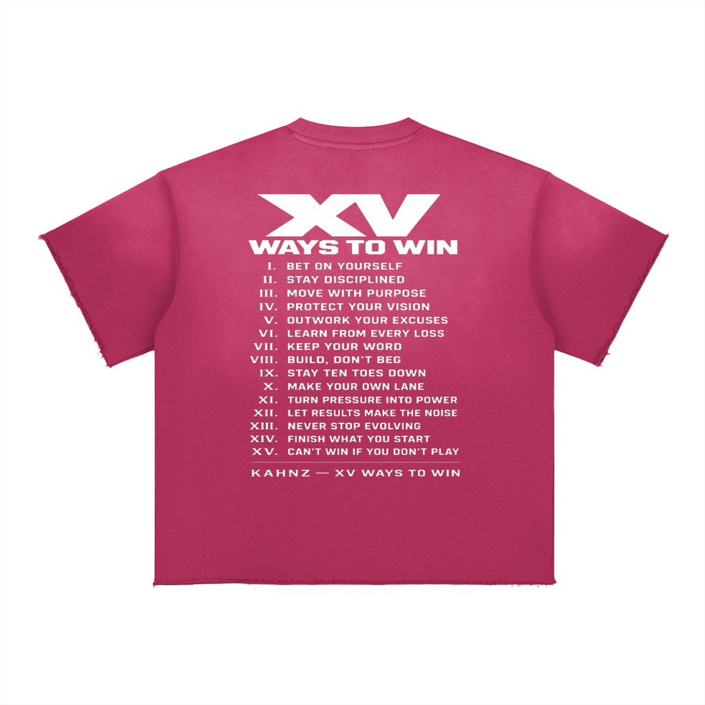 XV Ways to win Sun Fade Raw Edge T-Shirt