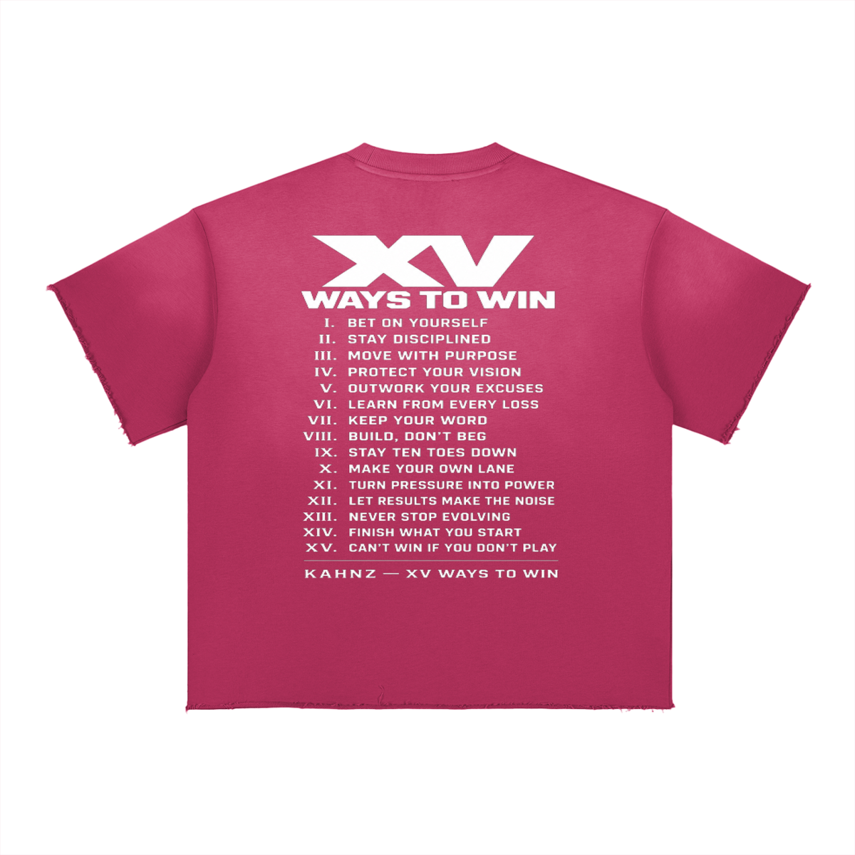 XV Ways to win Sun Fade Raw Edge T-Shirt