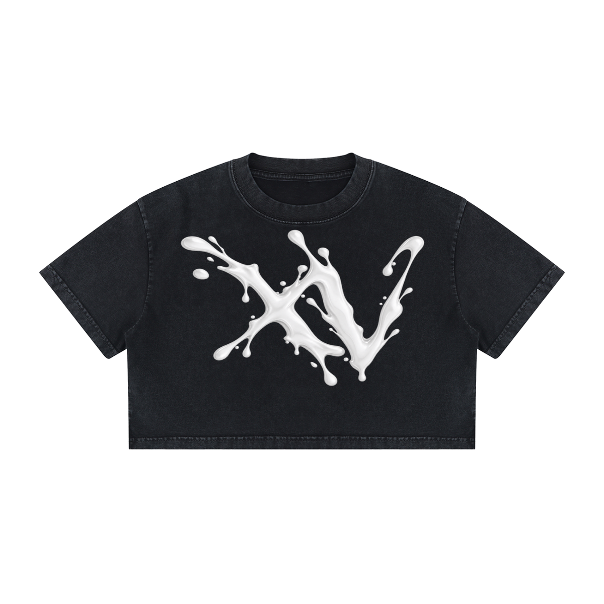 Women's Mineral Wash Cotton Crop T-Shirt