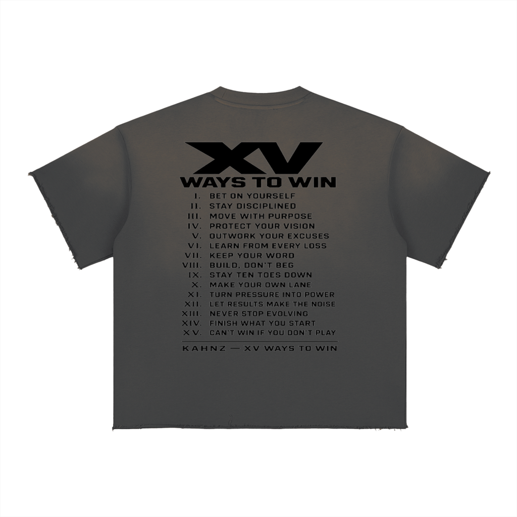 XV Ways to win Sun Fade Raw Edge T-Shirt