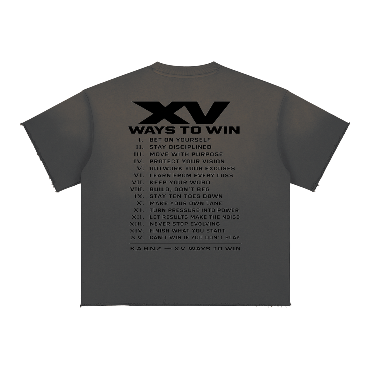 XV Ways to win Sun Fade Raw Edge T-Shirt