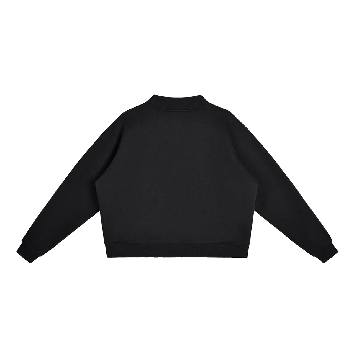 Lady Kahnz Essential Fleece Mock-Neck Crew Sweatshirt