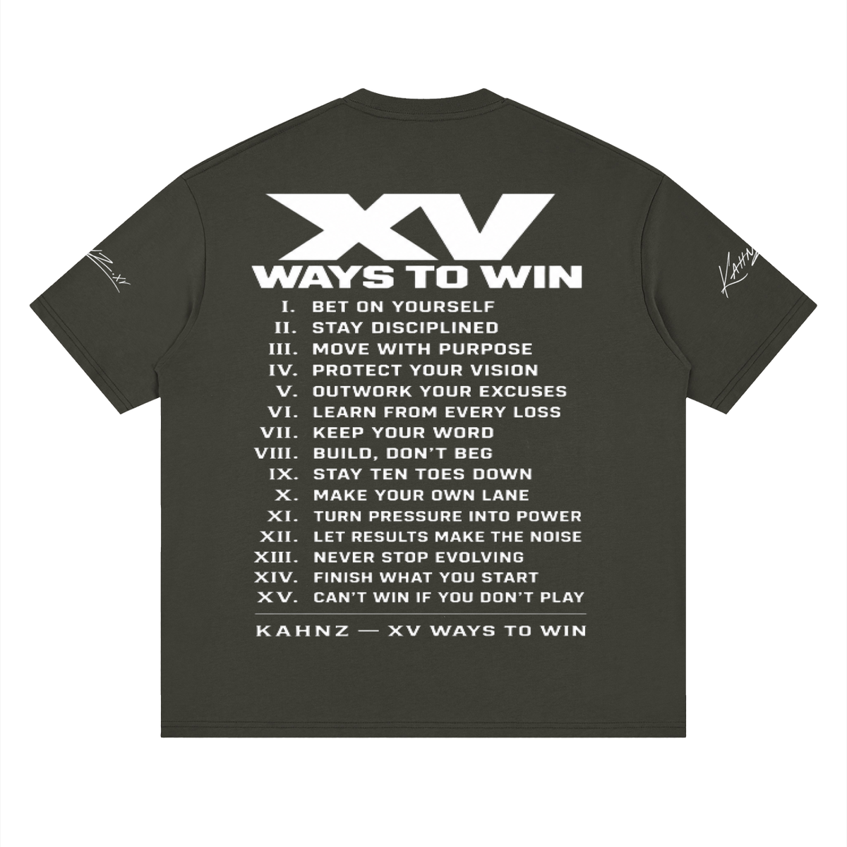 XV WAYS Streetwear Loose Drop Shoulder T-Shirt