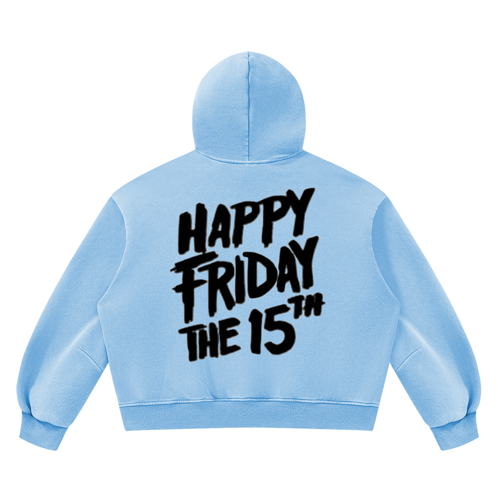 Friday the 15th Unisex Vintage Wash Boxy Fleece Hoodie