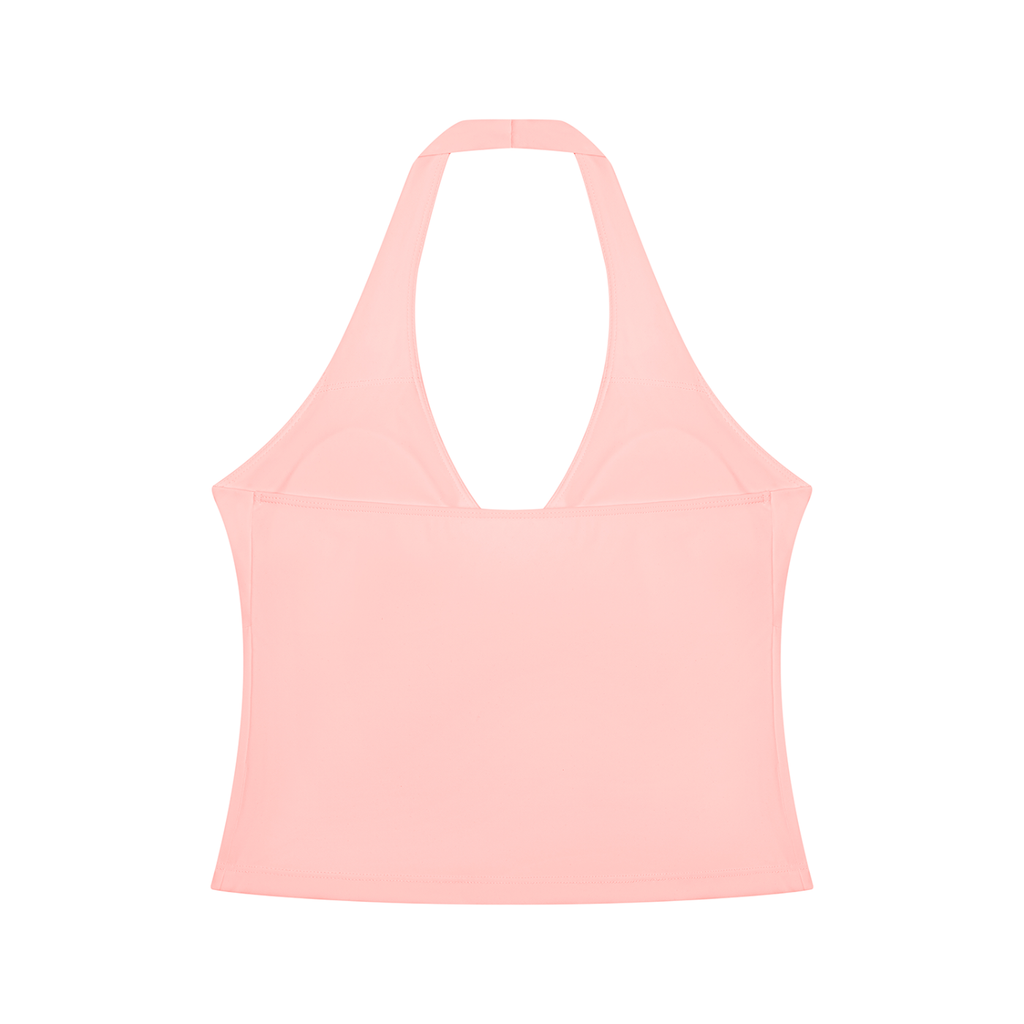 Kahnz Women’s Ruched Halter Yoga Tank Top