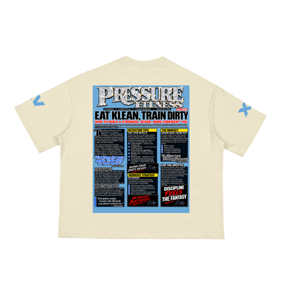 Pressure Fitness Magazine Loose Boxy Tee