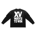 XV WAYS Sunfade Hand-Frayed Faux Two-Piece T-Shirt
