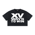 XV WAYS to win Women's Mineral Wash Cotton Crop T-Shirt
