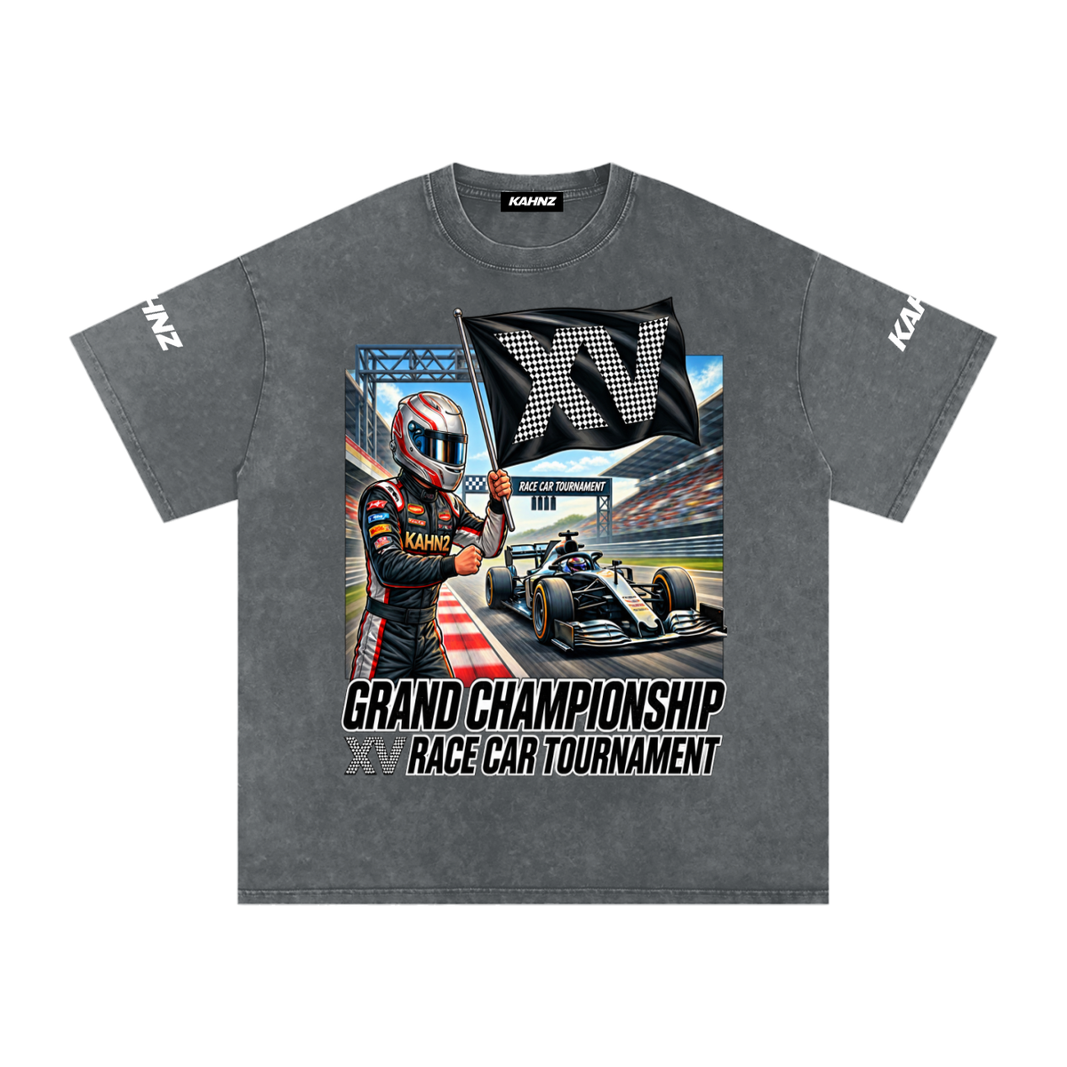 XV TOURNAMENT Snow Washed Oversized Cotton T-Shirt