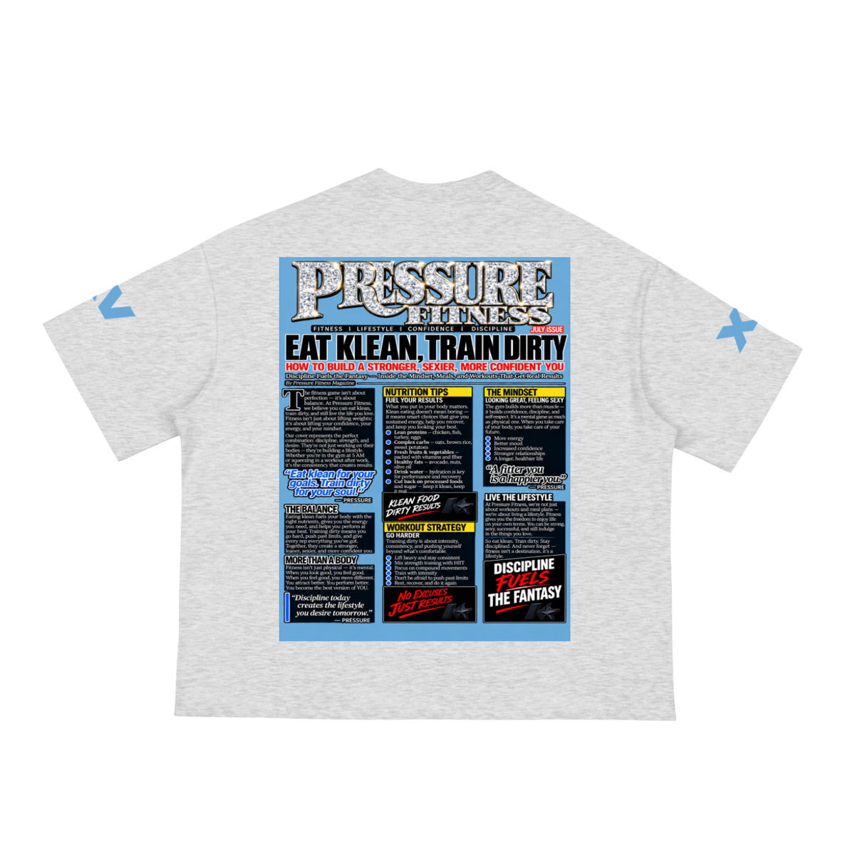 Pressure Fitness Magazine Loose Boxy Tee
