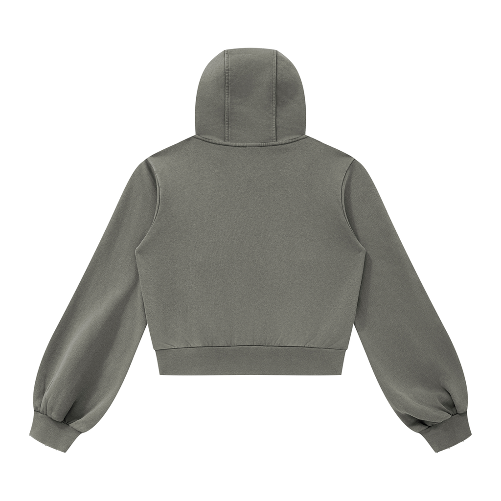 Kahnz Women’s Vintage Wash Full Zip Hoodie